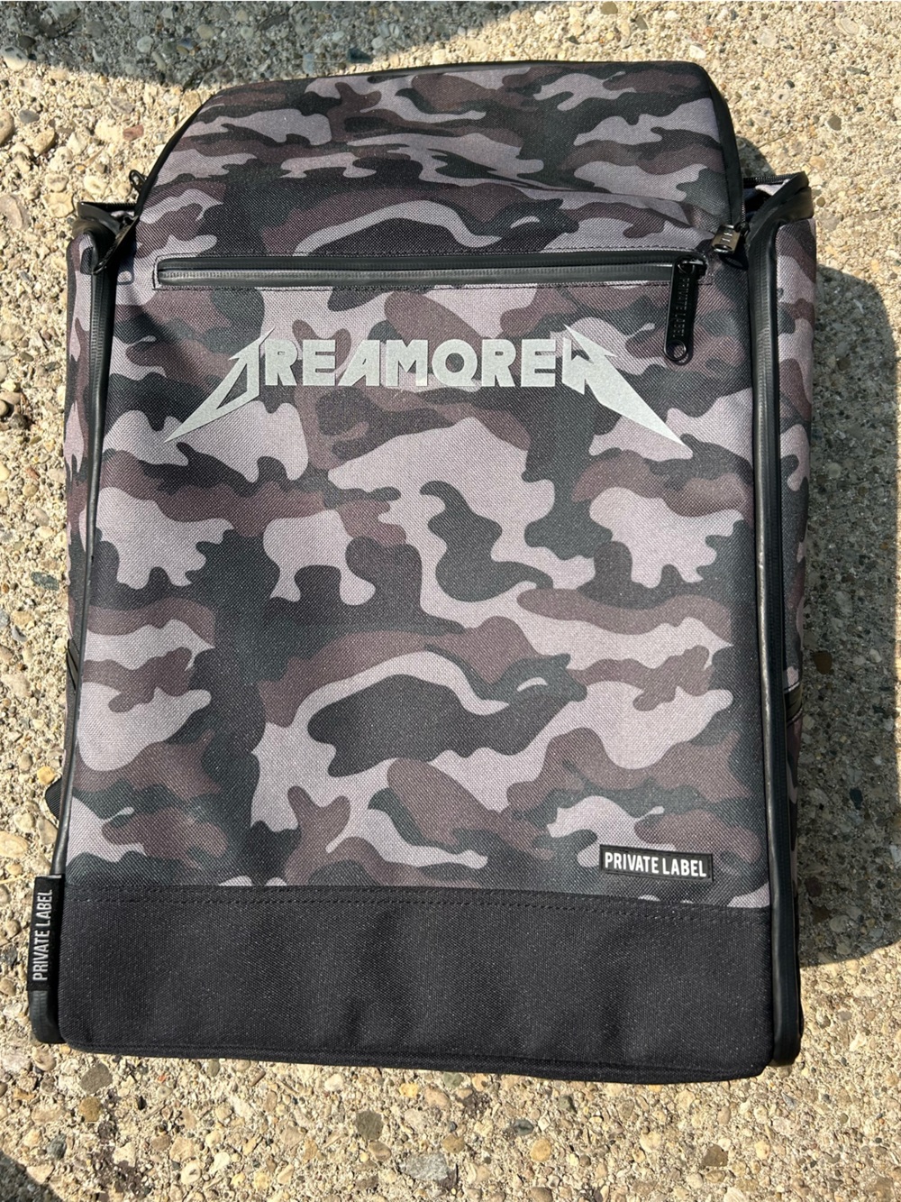 Private Label Dreamore Shoe Travel Camouflage Men’s Backpack Gray Camo